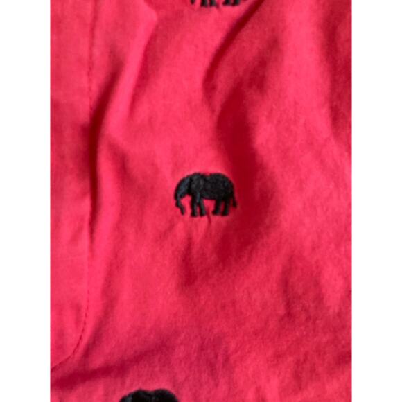 Orvis Shorts 44 Elephant Embroidery Novelty Chino High Rise Pink Preppy (39 x 8) - Picture 2 of 13